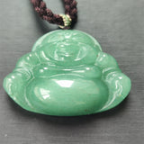 Green Jade Buddha Lucky Rope Necklace Relief Therapy