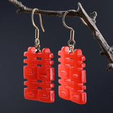 Natural Green Jade Happiness DIY Earrings Charm Jewellery