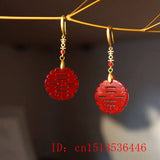 Natural Green Jade Happiness DIY Earrings Charm Jewellery