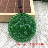 Green Jade Horse Pendant Necklace Charm Jewelry Accessory Sweater Chain