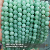 Green Jade Nephrite Matte Gemstone Faceted Round Beads 4-12mm DIY Jewelry Making