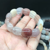 Green Jade Wide Bracelet Men Women Healing Gemstone Fine Jewelry