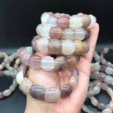 Green Jade Wide Bracelet Men Women Healing Gemstone Fine Jewelry