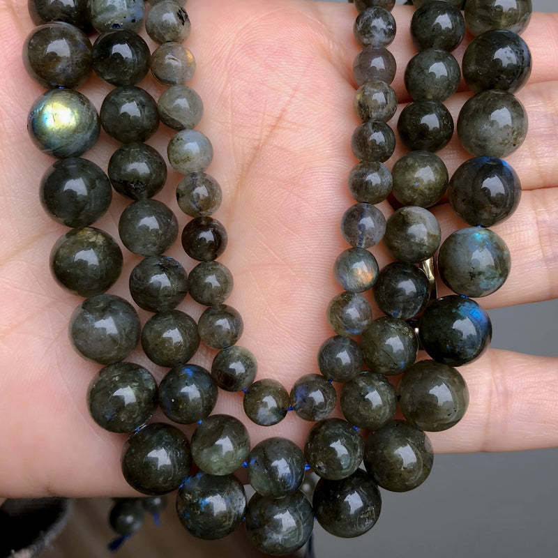 Green Labradorite Stone Beads Round Spacer Beads 15Inch 6/8/10mm