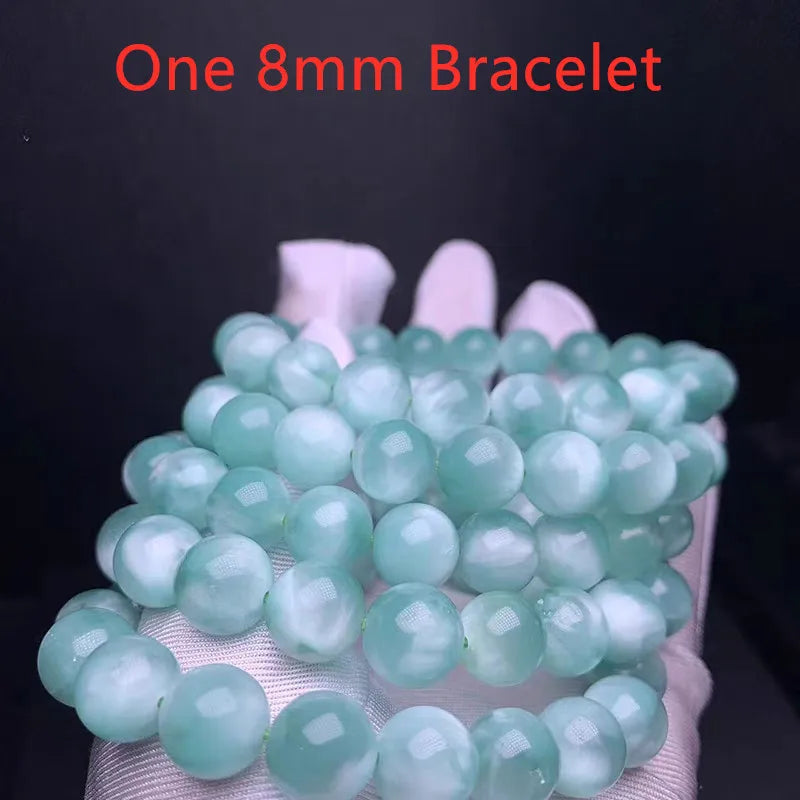 Natural Green Larimar Round Beads Bracelet 8mm 10mm AAAAAA