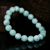 Green Larimar Round Beads Bracelet 7-11mm AAAAAA