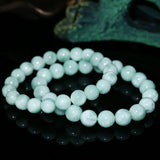 Green Larimar Round Beads Bracelet 7-11mm AAAAAA