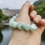Green Larimar Round Beads Bracelet 7-11mm