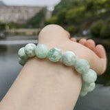Green Larimar Round Beads Bracelet 7-11mm