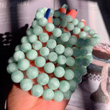 Green Larimar Round Beads Bracelet 7-11mm