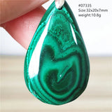 Green Malachite Bead Pendant Water Drop Necklace