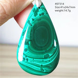 Green Malachite Bead Pendant Water Drop Necklace
