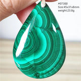 Green Malachite Bead Pendant Water Drop Necklace