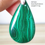 Green Malachite Bead Pendant Water Drop Necklace
