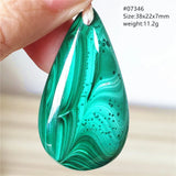 Green Malachite Bead Pendant Water Drop Necklace