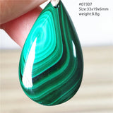 Green Malachite Bead Pendant Water Drop Necklace