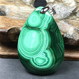 Natural Malachite Chrysocolla Crystal Pendant Jewelry Healing Gift
