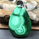 Natural Malachite Chrysocolla Crystal Pendant Jewelry Healing Gift