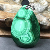 Natural Malachite Chrysocolla Crystal Pendant Jewelry Healing Gift