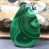 Natural Malachite Chrysocolla Crystal Pendant Jewelry Healing Gift