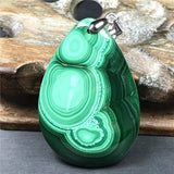 Natural Malachite Chrysocolla Crystal Pendant Jewelry Healing Gift