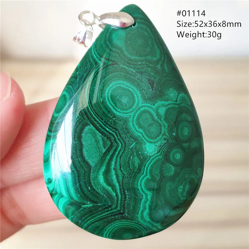 Green Malachite Chrysocolla Pendant Necklace AAAAA
