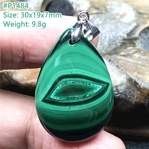 Green Malachite Chrysocolla Pendant Healing Gift Necklace