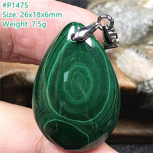 Green Malachite Chrysocolla Pendant Healing Gift Necklace