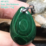 Green Malachite Chrysocolla Pendant Healing Gift Necklace