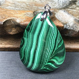 Natural Green Malachite Chrysocolla Pendant Healing Luck Gift