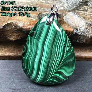 Natural Green Malachite Chrysocolla Pendant Healing Luck Gift