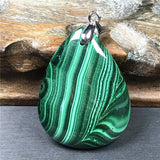 Natural Green Malachite Chrysocolla Pendant Healing Luck Gift