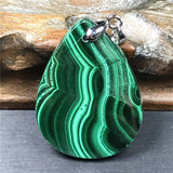 Natural Green Malachite Chrysocolla Pendant Healing Luck Gift