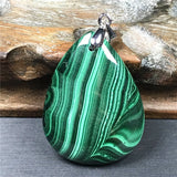 Natural Green Malachite Chrysocolla Pendant Healing Luck Gift