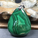 Green Malachite Chrysocolla Pendant Silver Crystal Gemstone AAAAA
