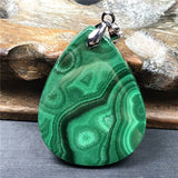 Green Malachite Chrysocolla Pendant Silver Crystal Gemstone AAAAA