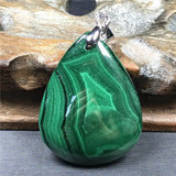 Green Malachite Chrysocolla Pendant Silver Crystal Gemstone AAAAA