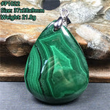 Green Malachite Chrysocolla Pendant Silver Crystal Gemstone AAAAA