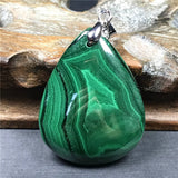 Green Malachite Chrysocolla Pendant Silver Crystal Gemstone AAAAA