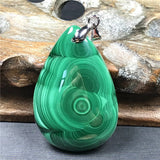 Natural Green Malachite Chrysocolla Pendant Jewelry 41x26x8mm