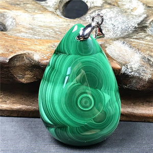 Natural Green Malachite Chrysocolla Pendant Jewelry 41x26x8mm