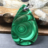 Natural Green Malachite Chrysocolla Pendant Jewelry 41x26x8mm