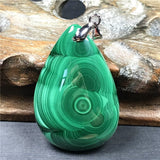 Natural Green Malachite Chrysocolla Pendant Jewelry 41x26x8mm