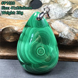 Natural Green Malachite Chrysocolla Pendant Jewelry 41x26x8mm