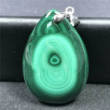 Malachite Chrysocolla Pendant 42x28mm Silver Water Drop Gemstone AAAAA