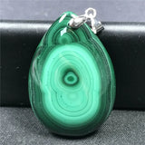 Malachite Chrysocolla Pendant 42x28mm Silver Water Drop Gemstone AAAAA