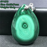 Malachite Chrysocolla Pendant 42x28mm Silver Water Drop Gemstone AAAAA