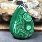 Green Malachite Chrysocolla Pendant Jewelry Healing Gift 39x28x8mm