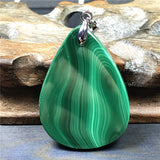 Green Malachite Chrysocolla Pendant Jewelry Healing Gift 39x28x8mm
