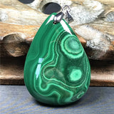 Green Malachite Chrysocolla Pendant Jewelry Healing Gift 39x28x8mm
